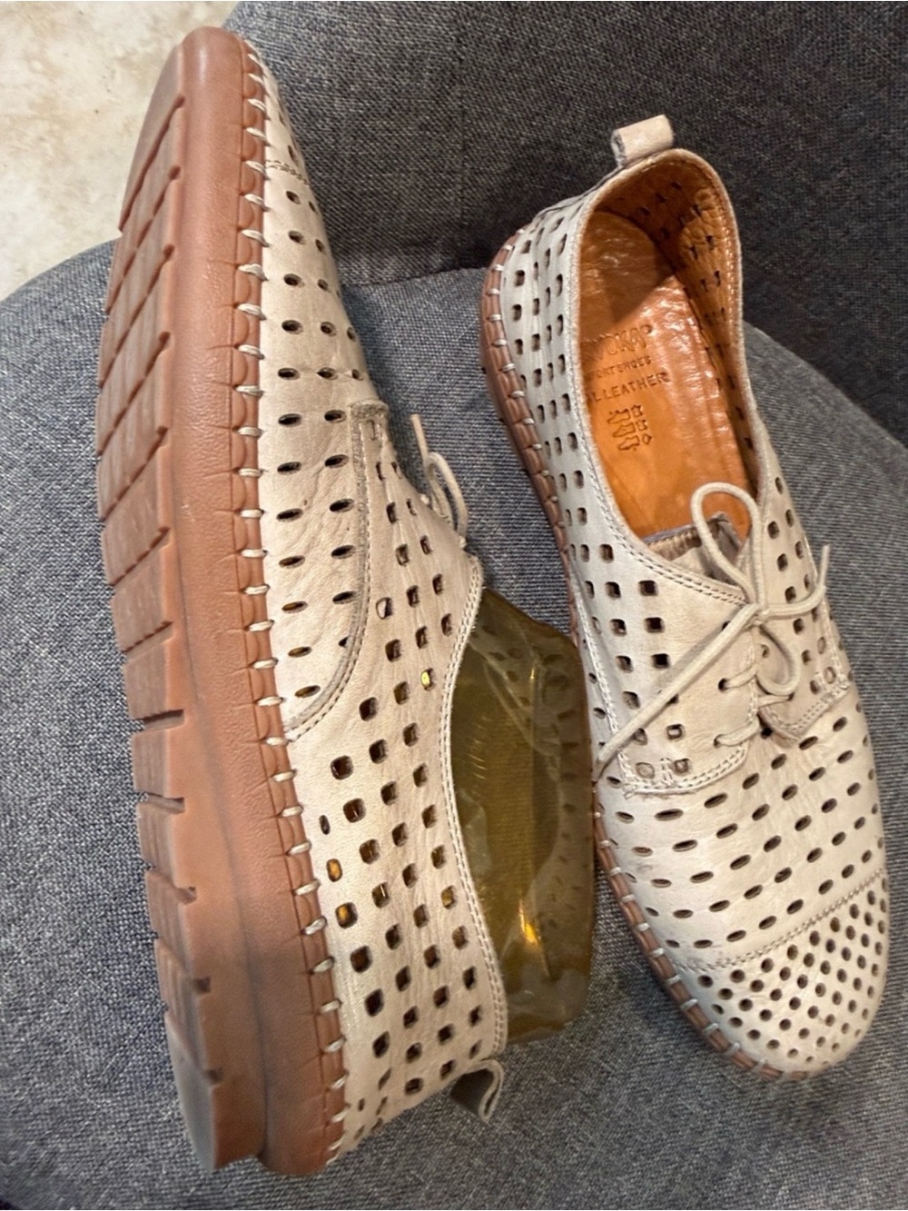 KYRYOKA REAL LEATHER LACE UP LOAFERS buttersoft woman eur  40